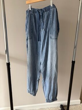 🔴 Spring Red Dot Flash Sale - Time and Tru Washed Blue Denim Jogger Pants XL